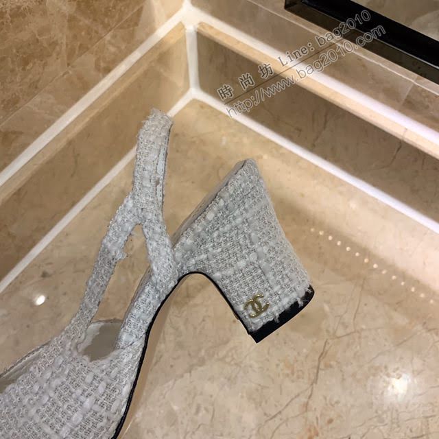 Chanel女鞋 香奈兒時尚經典涼鞋 Chanel中跟涼鞋  naq1088